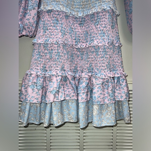 *sold*Yvonne & Love Boho Ruffled Tiered Mini Dress - Picture 6 of 11